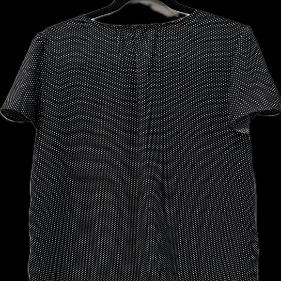 Hilary Radley black w/white polka dots top - size L - Excellent Used Condition - Picture 3 of 5